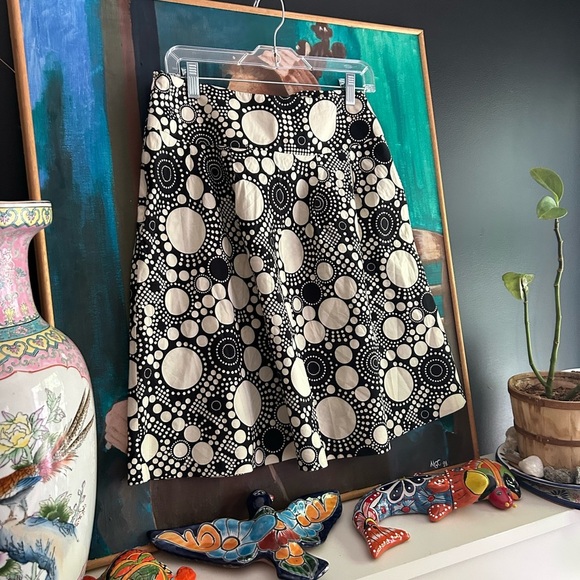 Jacob Black and Cream Circle Skater Skirt - Picture 12 of 16